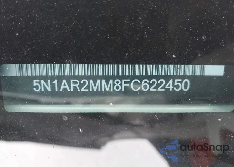 2015 Nissan Pathfinder Platinum/S/Sl/Sv z USA, uszkodzony, nr VIN 5N1AR2MM8FC622450